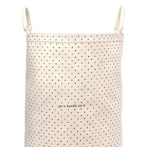 Kate Spade Round Dot Canvas Storage Bin